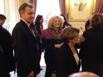 Françoise Laborde et Philippe Esnol, sénateur PS des Yvelines, étaient présents aux côtés de Mme Natalia Baléato lors de la cérémonie de remise de l'Ordre National du Mérite à la directrice de la crèche Baby Loup. 